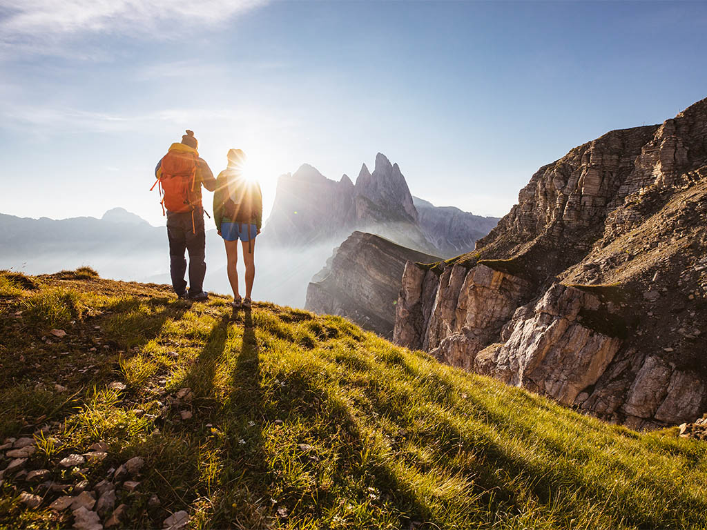 Hiking on Seceda