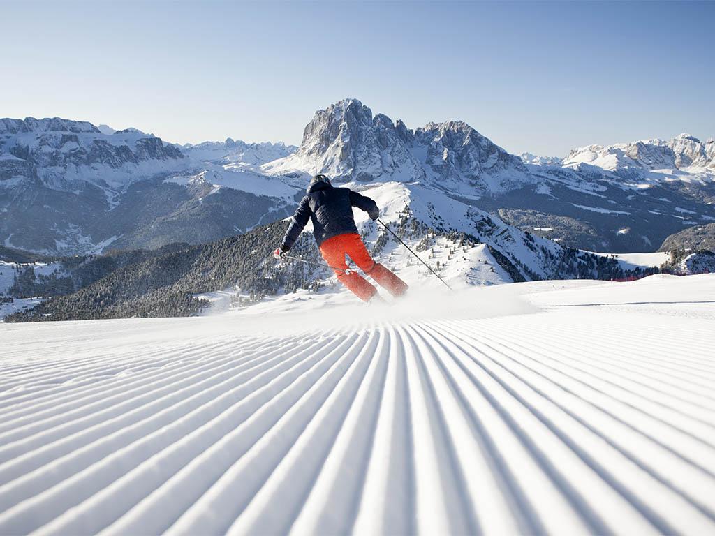 Ski season opening in Dolomites