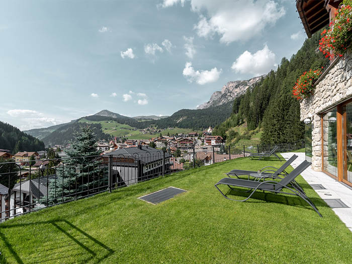 Panoramic view over Selva di Val Gardena