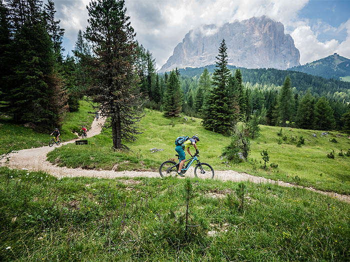 Mountain bike ride in the Dolomites Italy